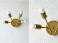 Gold Wall Sconce Vanity Brass 4 Bulb Modern 