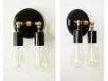 Double-Modern-Wall-Sconce-Black