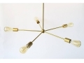 5 - Light Brass Pinwheel Chandelier