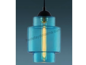 Mavi Camlı Dekoratif Sarkıt 
