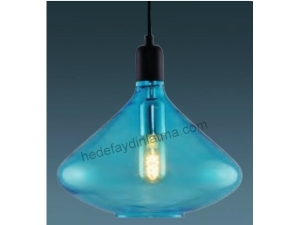 Mavi Konik Cam Sarkıt