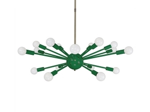 Kelly Green Elliptical Sputnik Chandelier 32