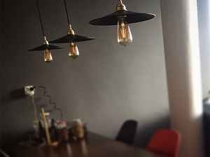 Brass Black Flat Pendants 