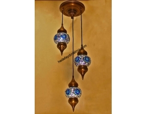 Üçlü Su Damlası Mozaik Sarkıt