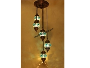 Beşli Yeşil Mozaik Sarkıt