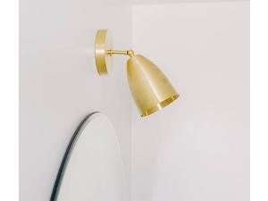 Mid-Century Brass Adjustable Wall Sconce