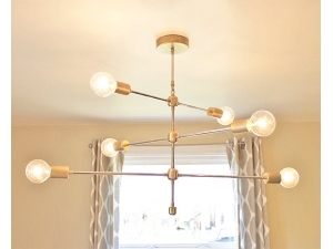 Modern Brass Chandelier