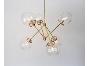 Modern Brass Chandelier