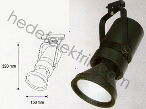 İç Mekan Siyah Tekli Metal Halide