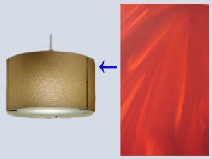 Dalgali Kırmızı Abajur Doku