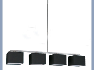 Siyah 4'lü Modern Abajur Sarkıt