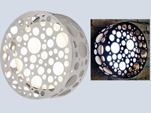 Rocker Modern Beyaz Aliminyum Aplik