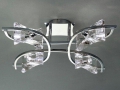 Dörtlü Krom Modern Tavan Aydınlatması 