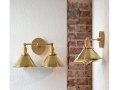 Wall Sconce Vanity Gold Brass 2 Bulb