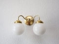 Double Gold Brass Wall Sconce