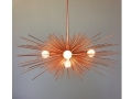 5-Bulb Copper Urchin Chandelier Lighting