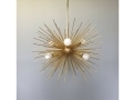 6-Bulb Gold Urchin Sphere Chandelier Lighting