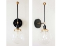 Mid Century Inspired Wall Black Sconce