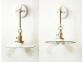 White and Gold Double Wall Sconce