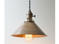 Industrial Brass Cone Pendant Light