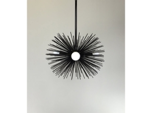 3-Bulb Black Urchin Pendant Lighting