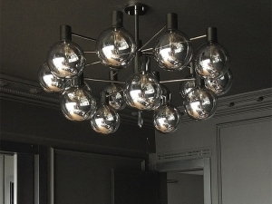 Hans-Agne 15 Smoked Globes Chandelier