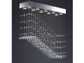 Wave-Chrome Chains Long Ceiling Lighting