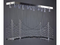 Bridge-Very Stylish Chrome Black Crystalline Ceiling Lighting