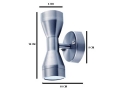 Double Turn Down Out Stainless Wall Lıght   Wall Lıght