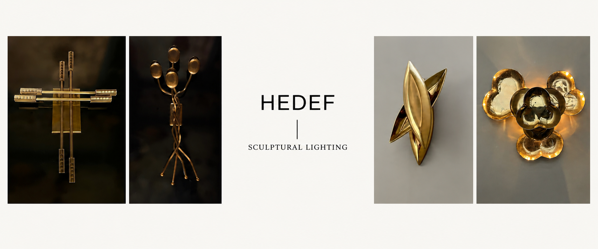 Sculptural Brass Lighting 