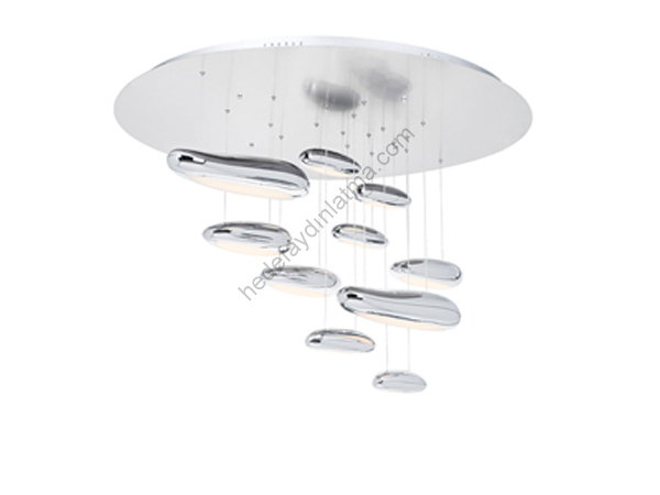 10'lu Modern Chrome Pendant