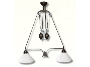 2 Arm Classic White Pendant