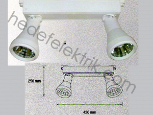 2'li Beyaz Metal Halide