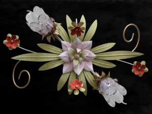 2\'li Flower Ferforje Tavan Armatürü