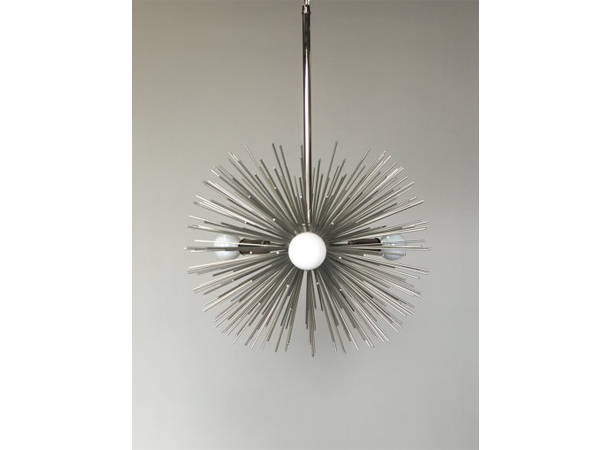 3-Bulb Silver Urchin Pendant Lighting