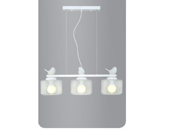 3- Patterned Glass Chandelier