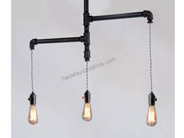 3'lü Dekoratif Boru Pendant