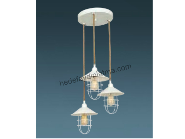 3x Conical Cage Pendant