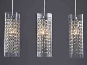 3\'lü Kristal Boru Tavan Aydınlatması