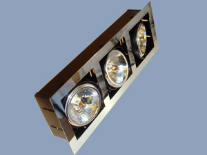 3'lü Krom Kasa Halopar  Downlight