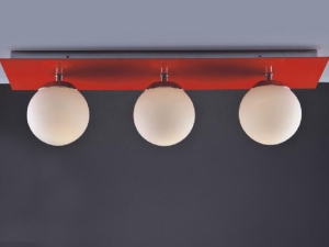 3\'lü Ball Red Ceiling Lıght