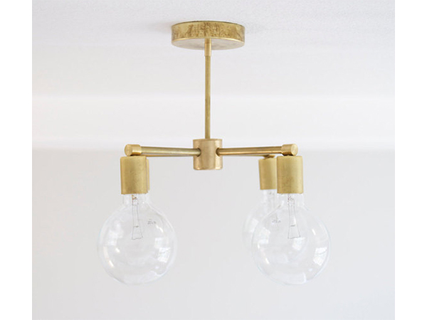 4 Bulb Modern Brass Chandelier