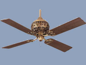 4 Winged Dark Walnut Ceiling fan