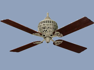 4 Sleeves Dark Walnut Ceiling fan