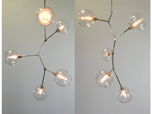 5-Globe Nickel Constell Chandelier Lighting