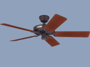 5 Sleeves Front Walnut Ceiling fan