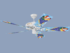 5 Sleeves Special Fish Motif Ceiling fan
