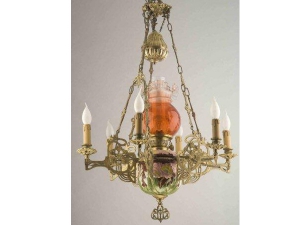 6 Classic Gas Lamp Ceramic Chandelier