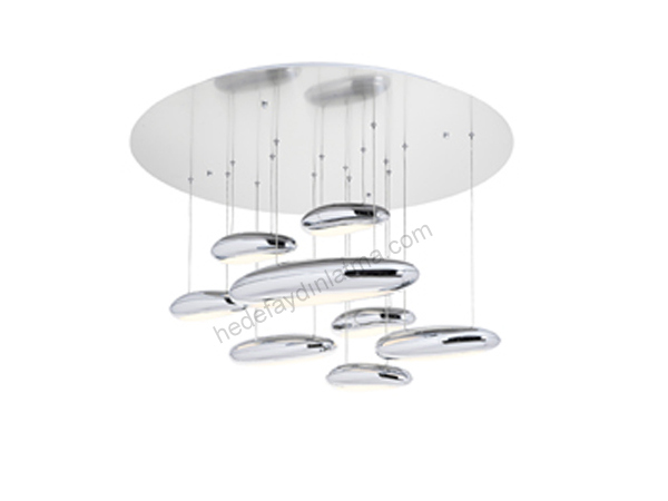 8'li Modern Chrome Pendant