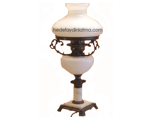 Antique Foot White Table Lamp 